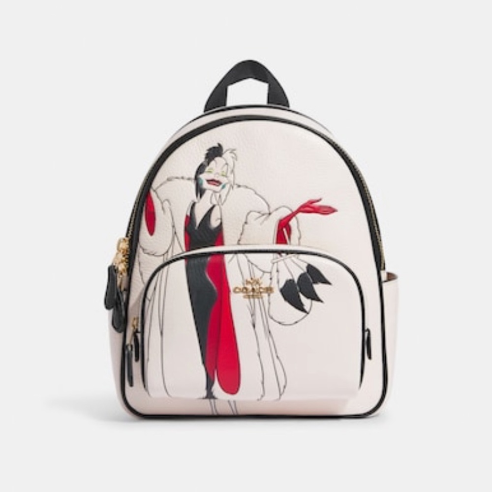 Coach Disney X Coach Mini Court Backpack With Cruella Motif
